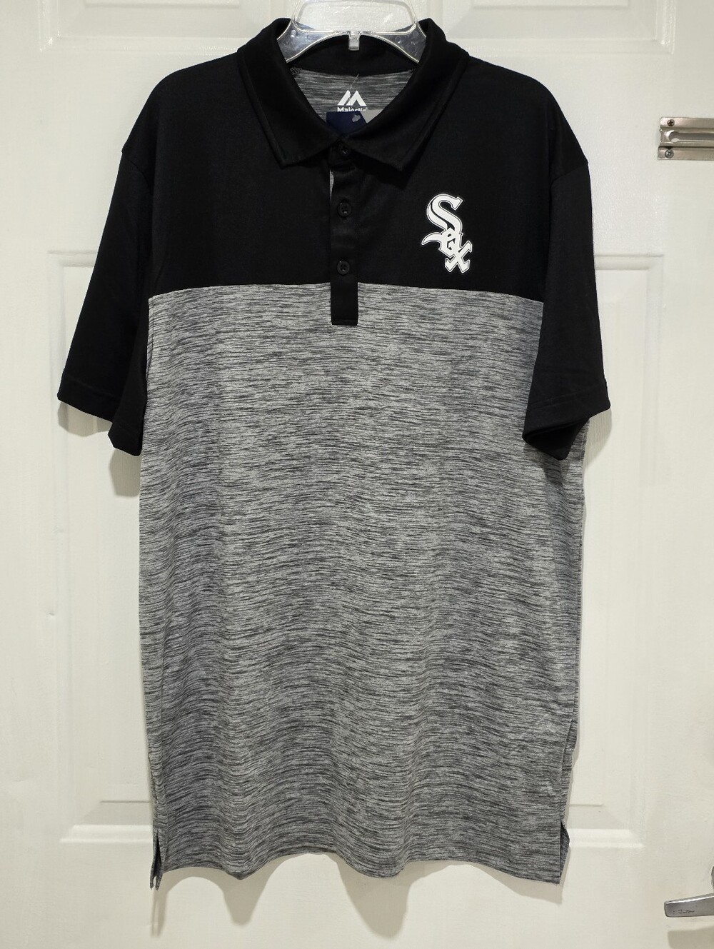 Majestic Black and Gray Chicago White Sox Polo